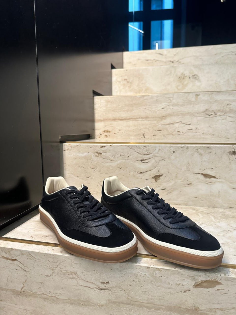 Dean Leather and Suede Sneakers