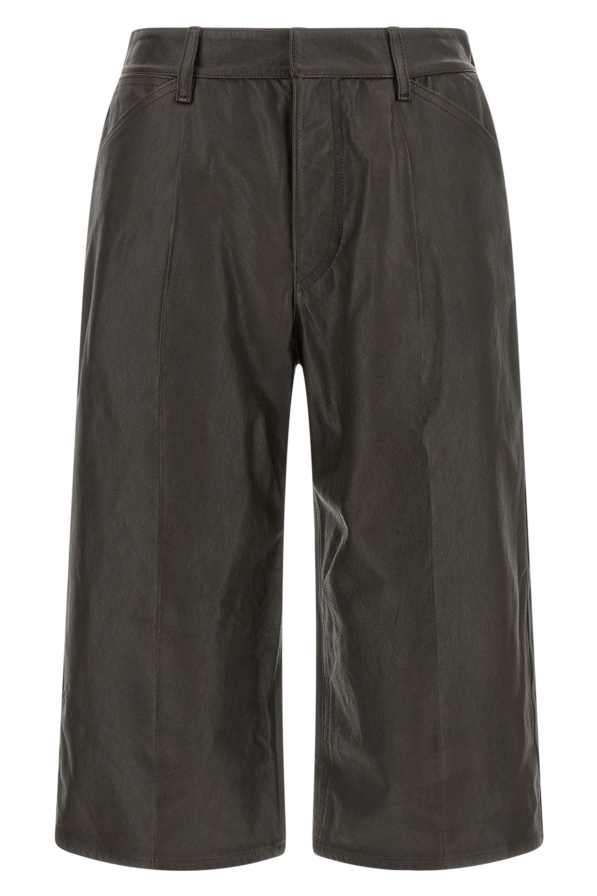 Leather bermuda shorts
