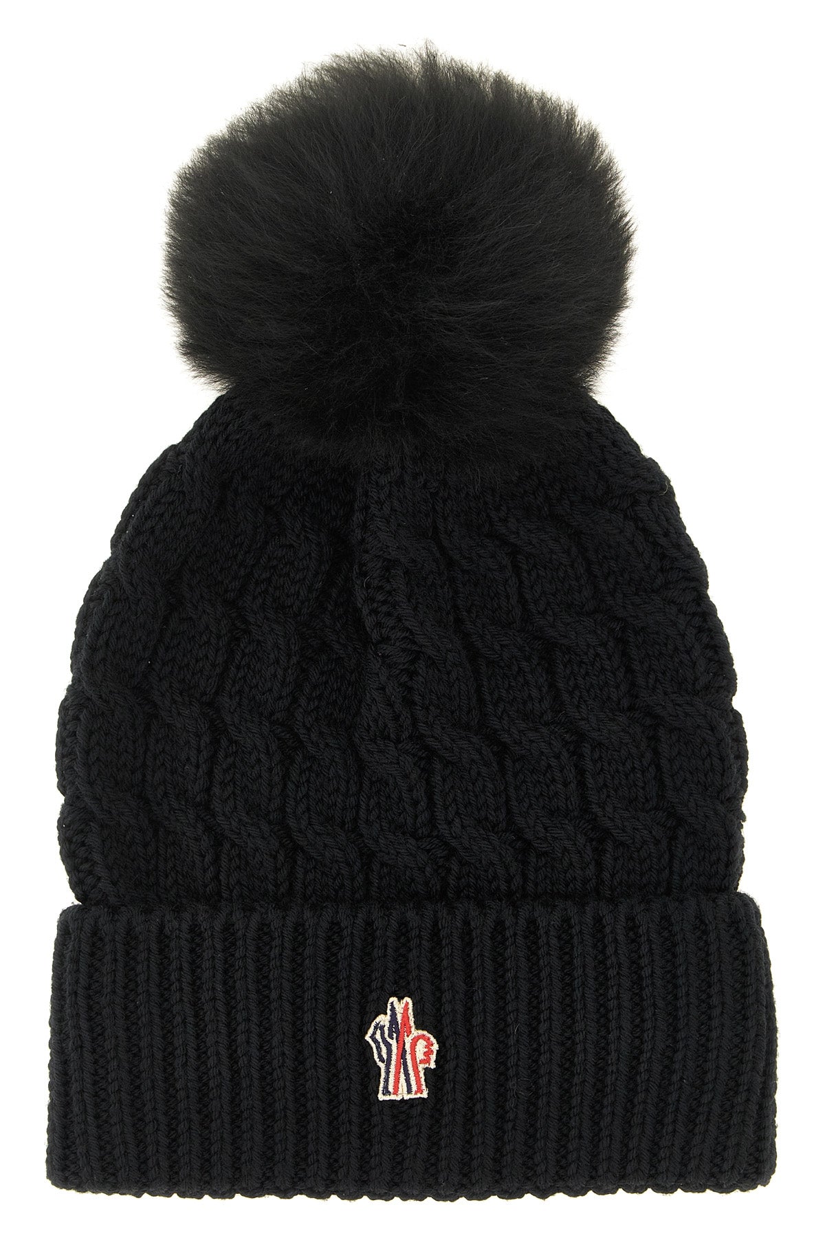 Wool beanie with pon-pon