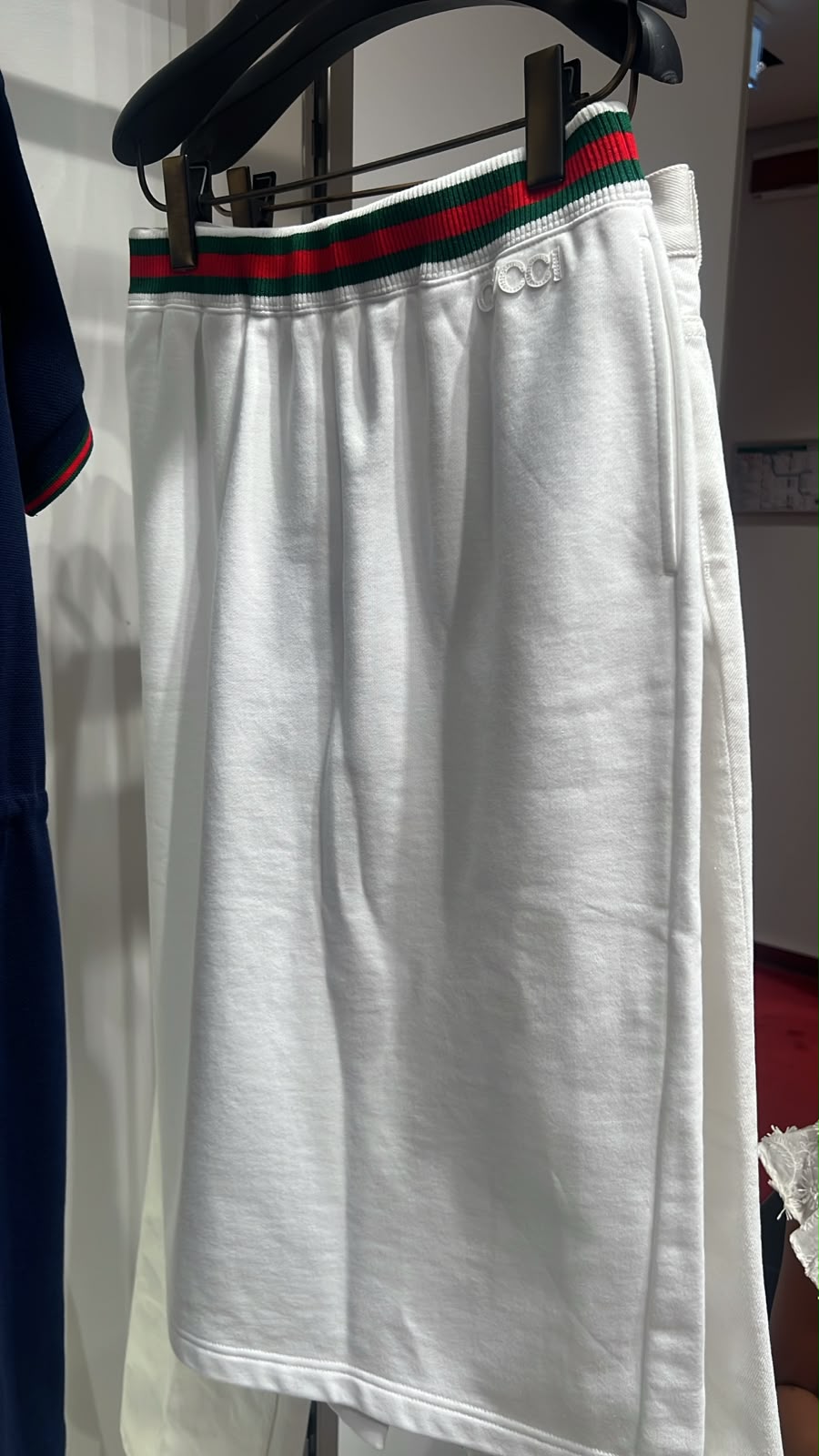 Web stripe cotton jersey shorts