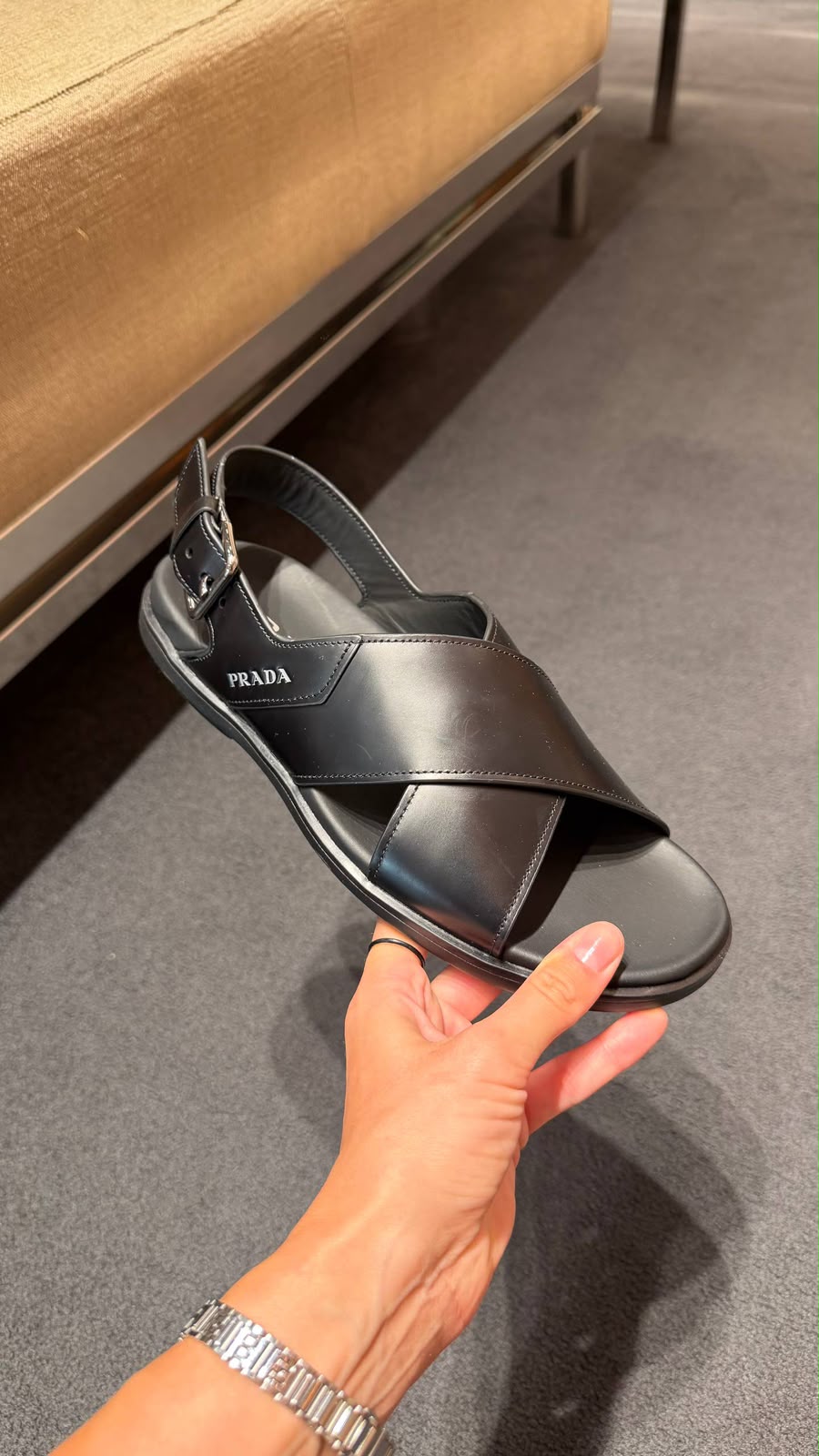Brushed Leather Sandals