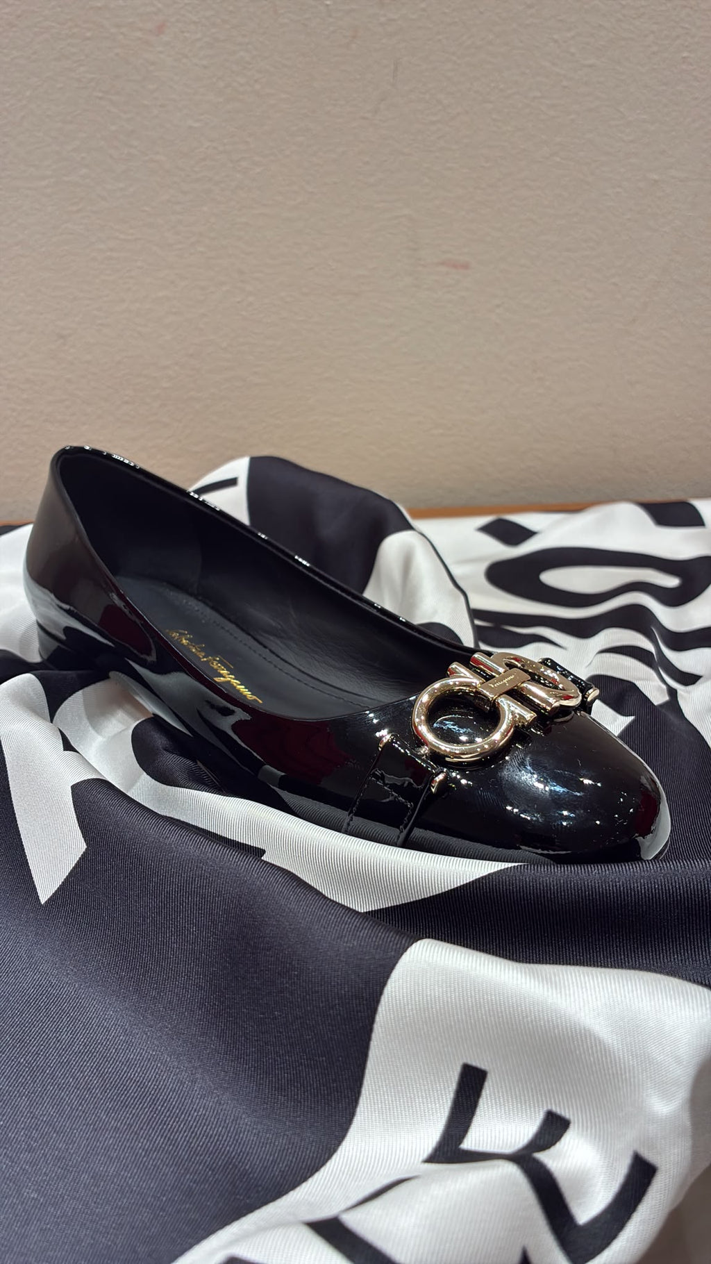 Gancini Suede Ballet Pump