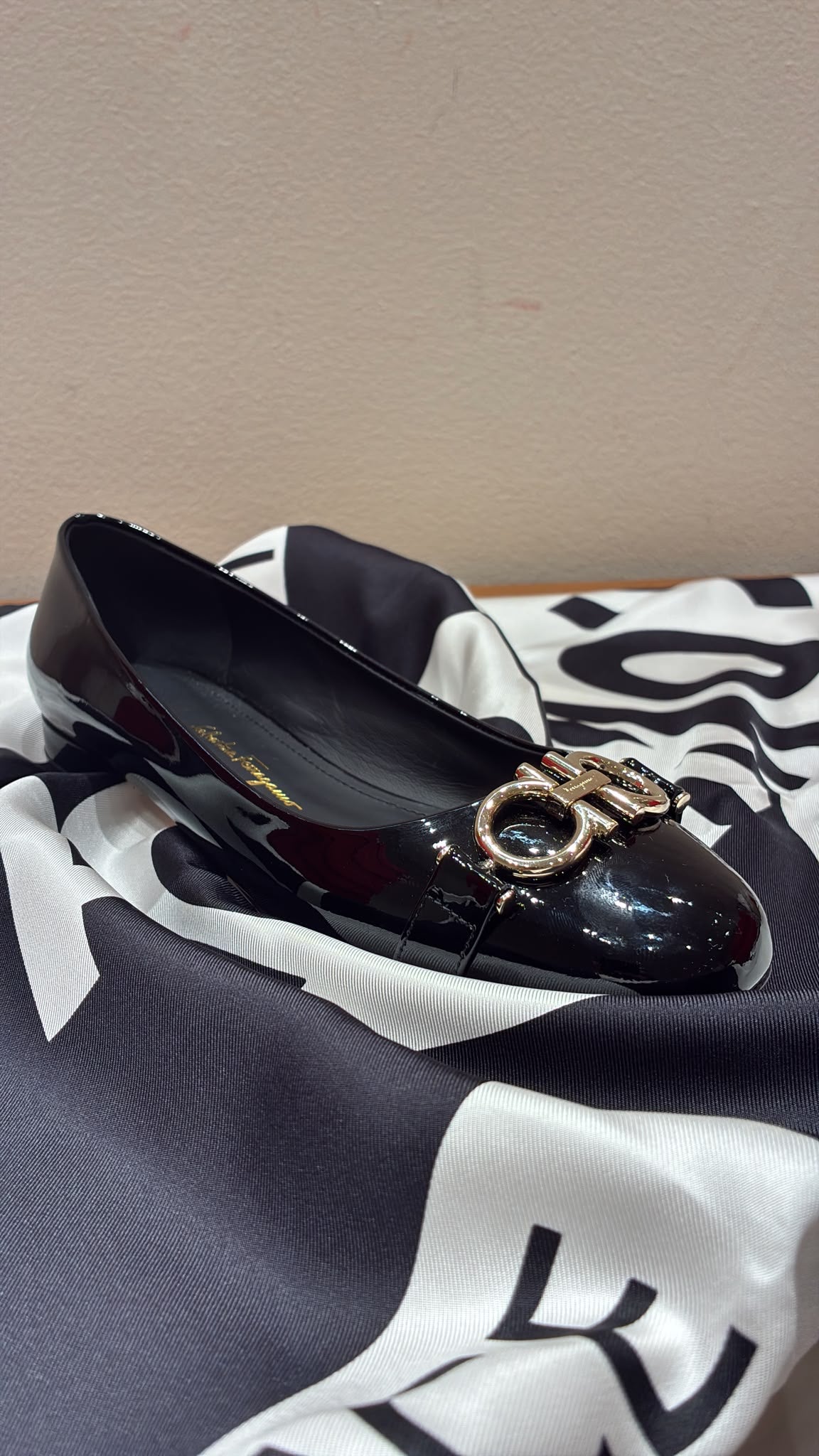 Gancini Suede Ballet Pump