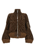 'Nylon Twill x Wool Knit' blouson