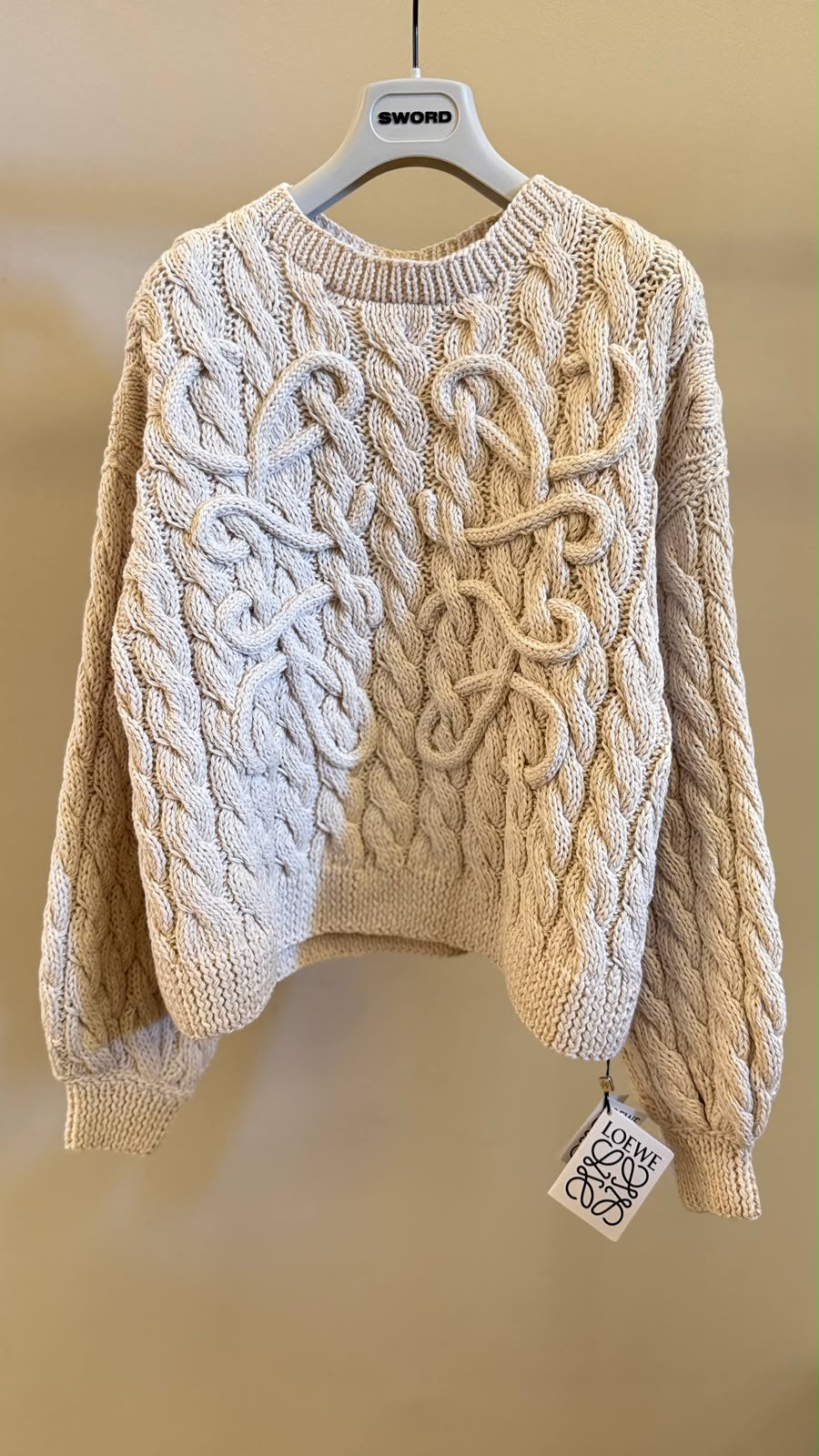Anagram Cable Knit Sweater