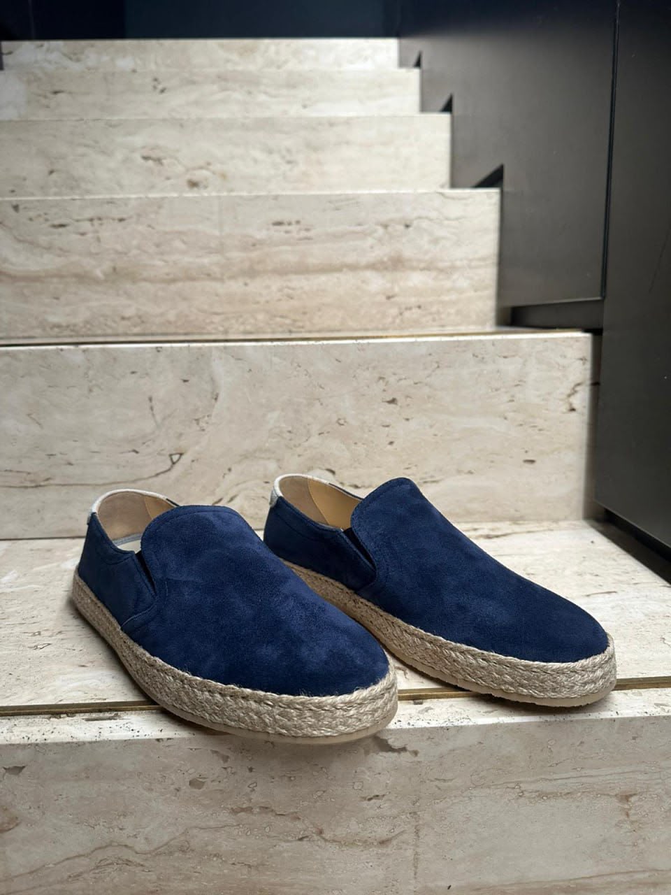 Suede Espadrille Slip-On Sneakers