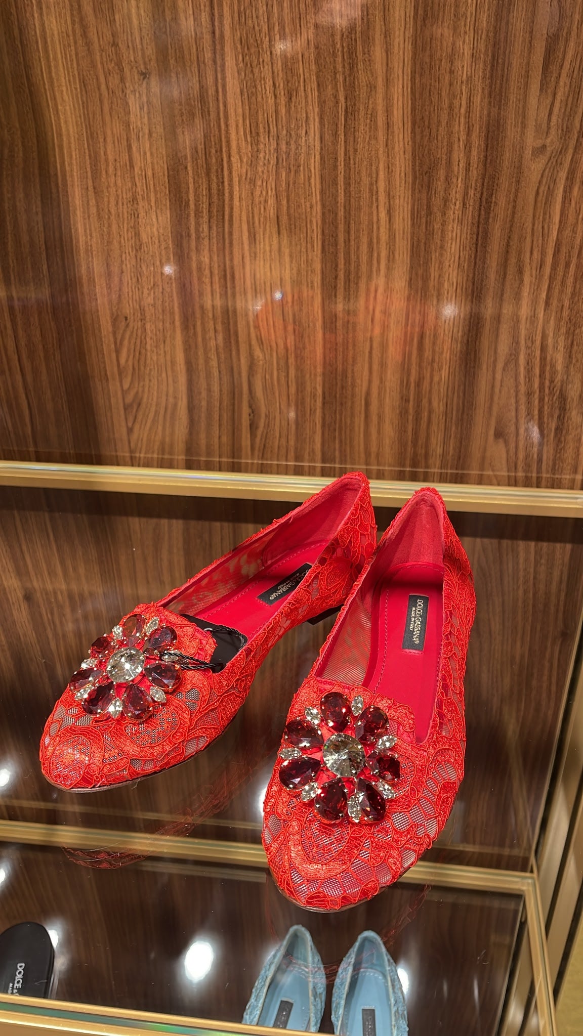 Keira Lace Flats with Crystal Brooch