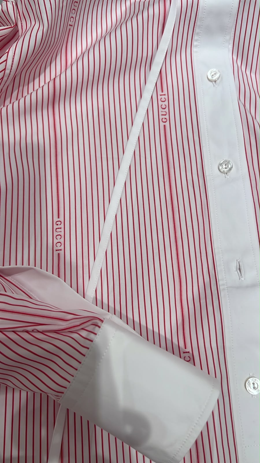 Striped Cotton Poplin Hoodie Shirt