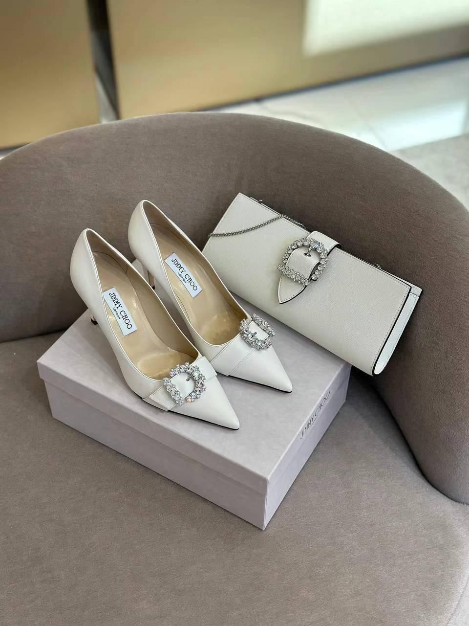 Bing 100 Patent Leather Mules and Matching Clutch