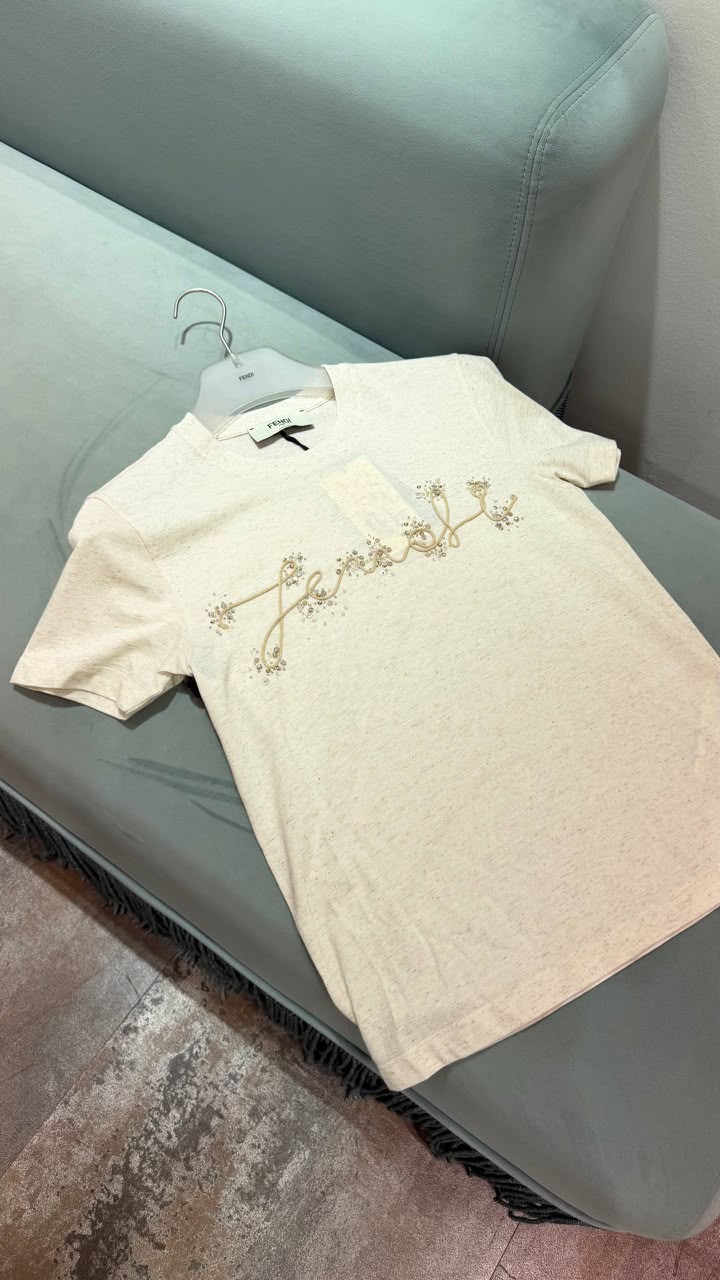 Script Logo Embellished T-Shirt