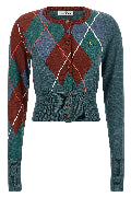 'Argyle Cropped' cardigan