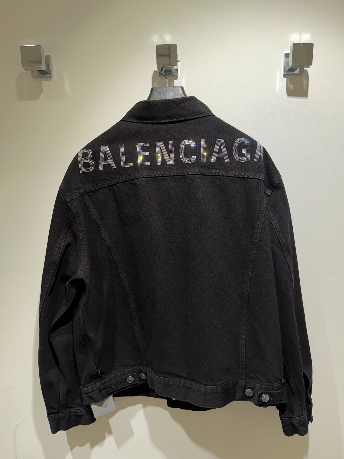 Rhinestone Logo Denim Jacket