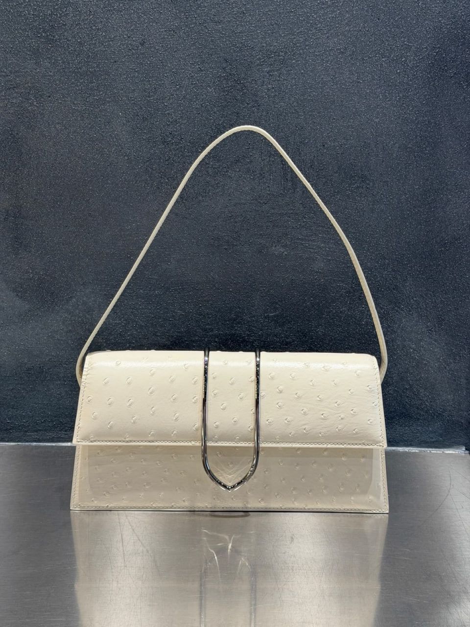 The Ostrich Leather Shoulder Bag