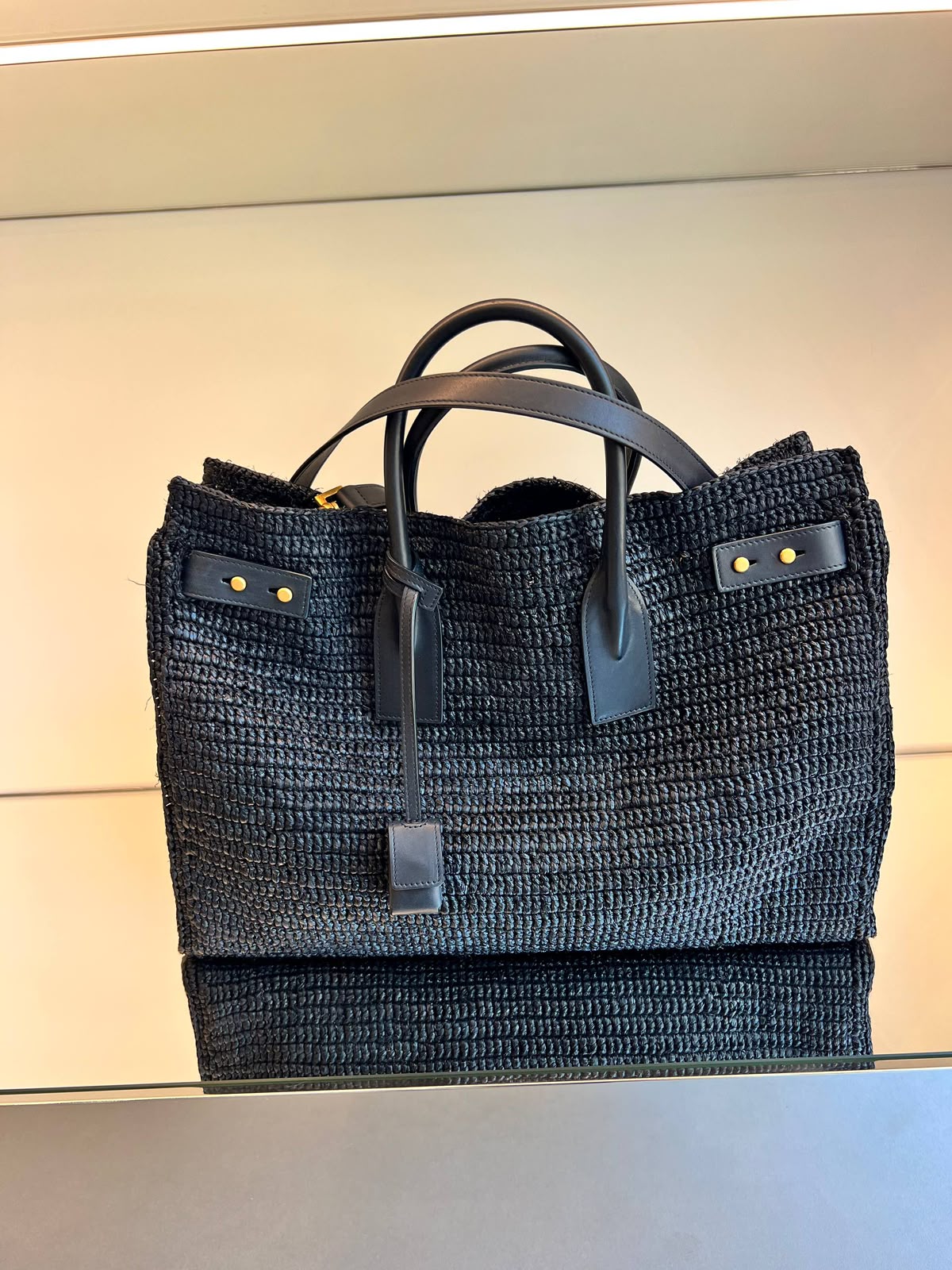 Sac de Jour Tote in Raffia