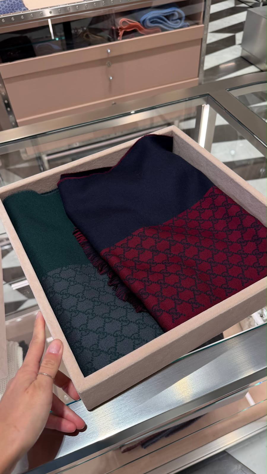 Reversible GG Wool Scarf
