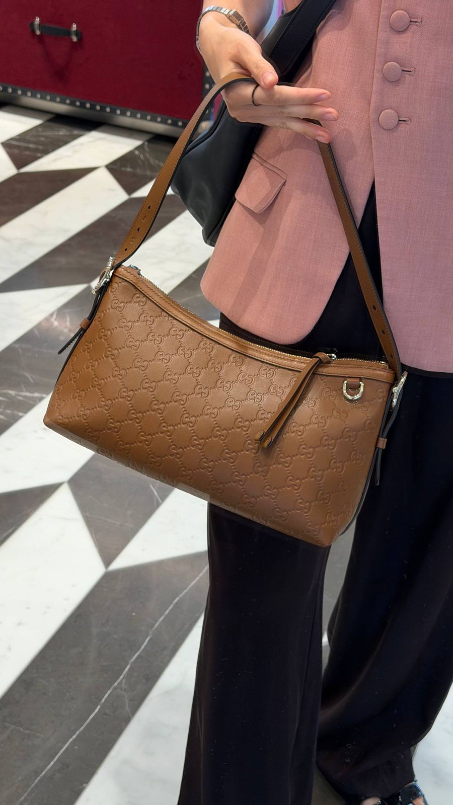 Gucci GG Embossed Shoulder Bag