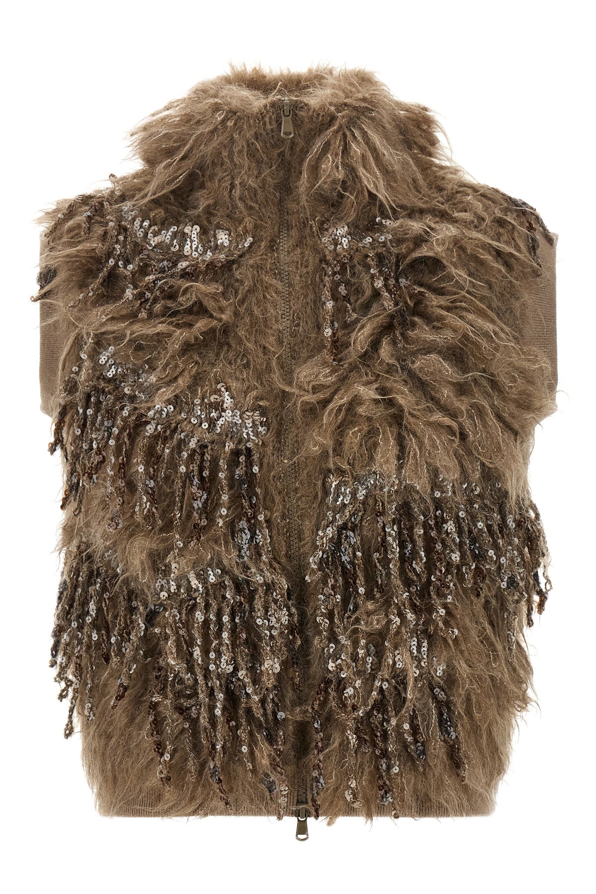 'Dazzling Moss Embroidery' vest
