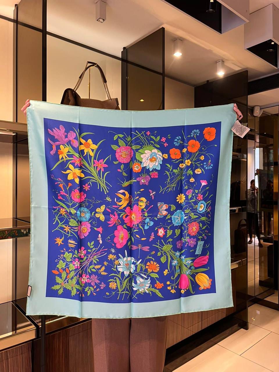 Flora Print Silk Scarf
