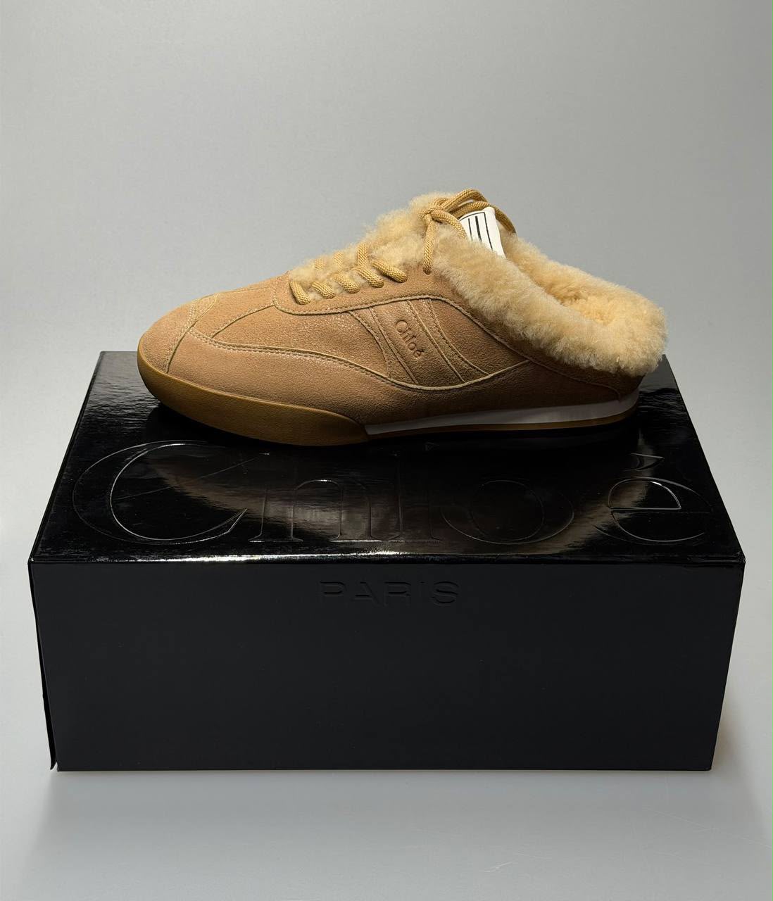 Nama Shearling-Lined Suede Mules