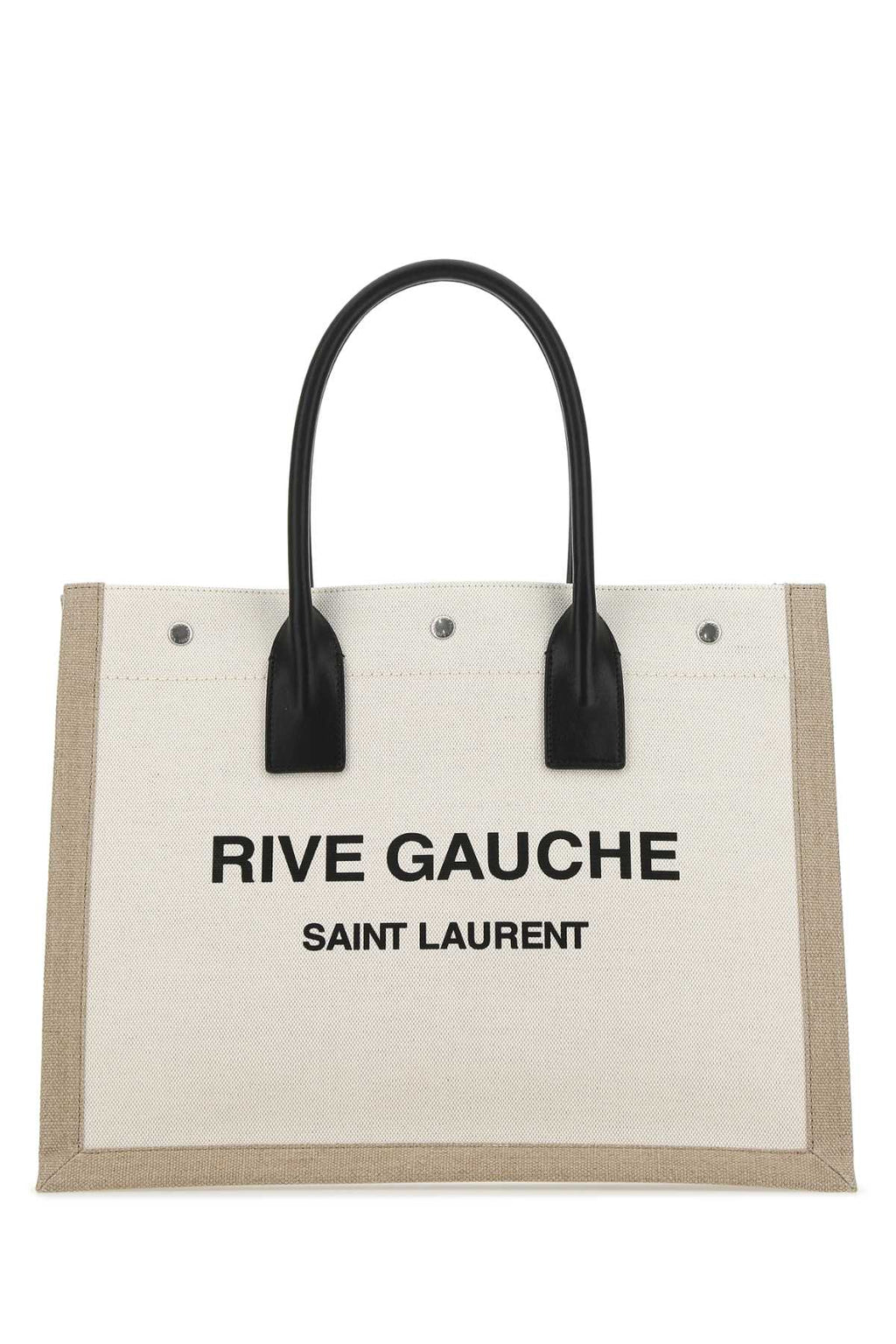 SAINT LAURENT YSL BAG TOTE RIVE GA For Men Exterior: 50% Cotton 50% Linen Finishing: Silver metal