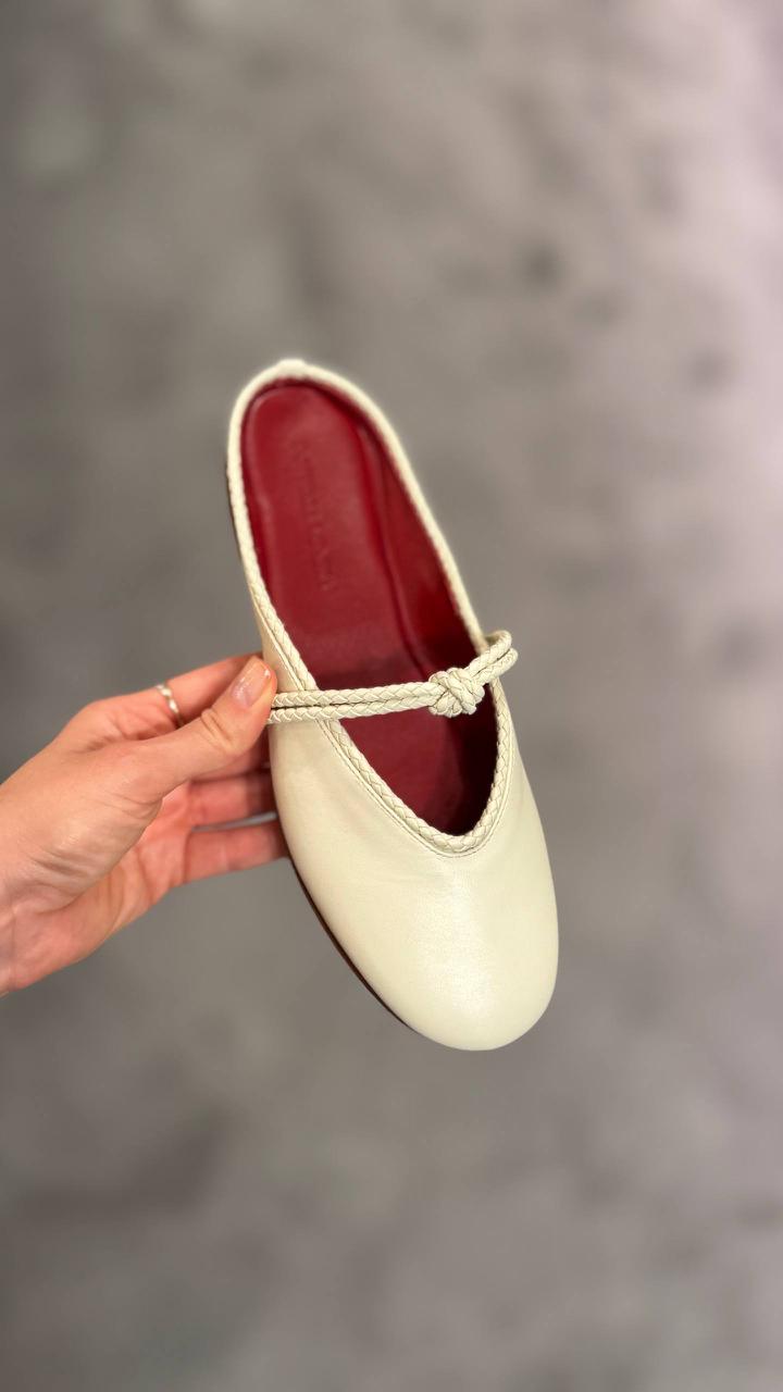 Ava Braided Leather Ballet Flats
