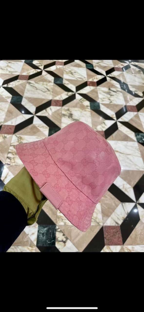 Gucci Crocodile Effect Leather Bucket Hat