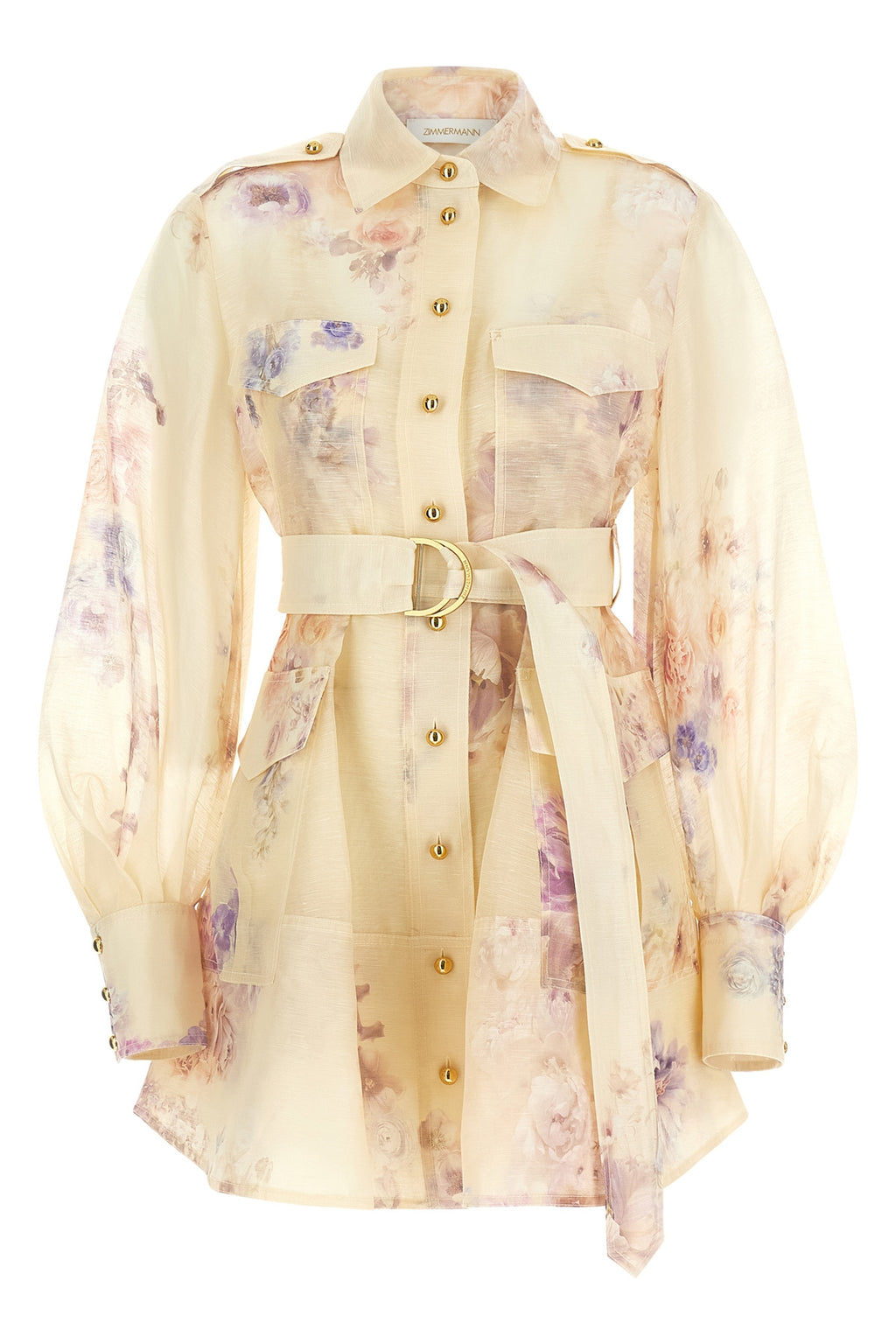 ZIMMERMANN 'Hypnotic Utility Mini' dress For Women 53% linen, 47% silk