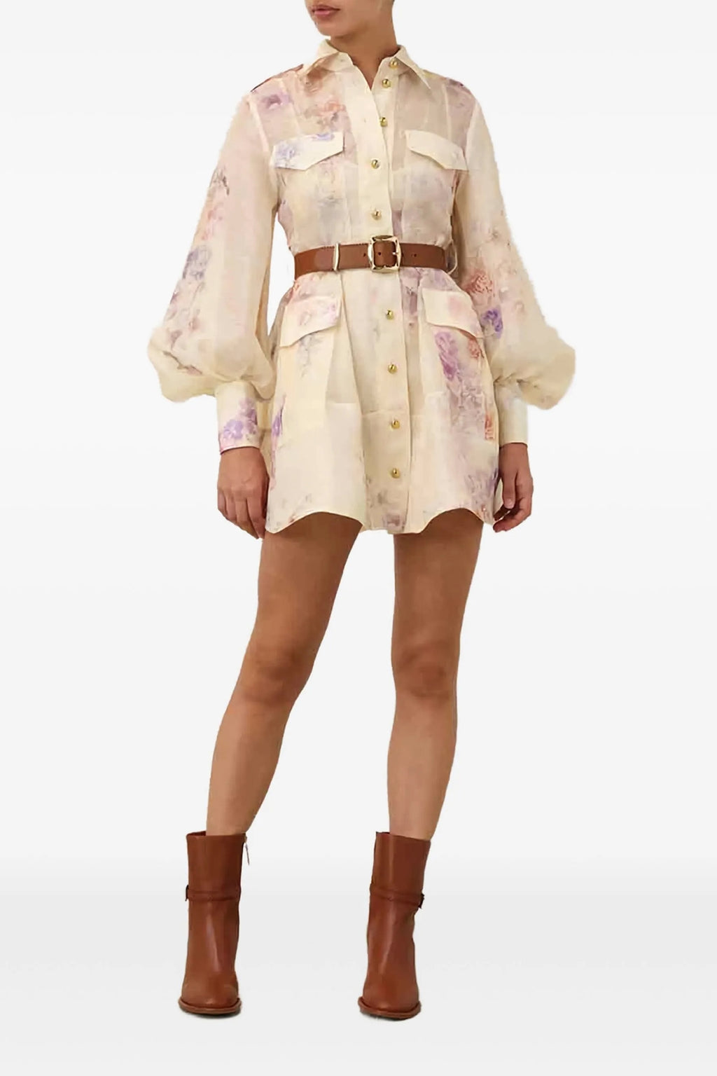 ZIMMERMANN 'Hypnotic Utility Mini' dress For Women 53% linen, 47% silk