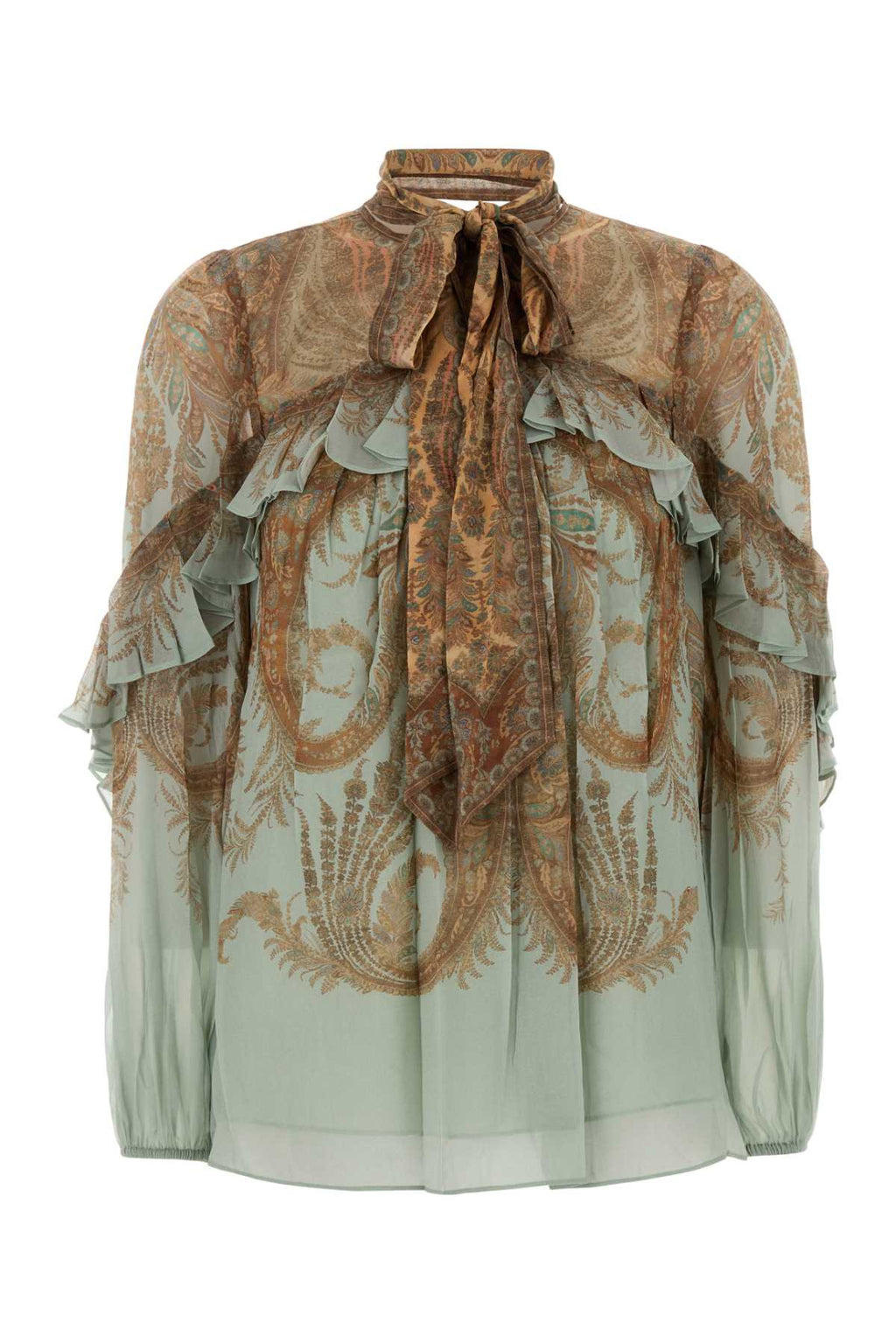 ZIMMERMANN MEMENTO FLUTTER BLOUSE For Women Exterior: 100% Viscose Lining: 100% Viscose