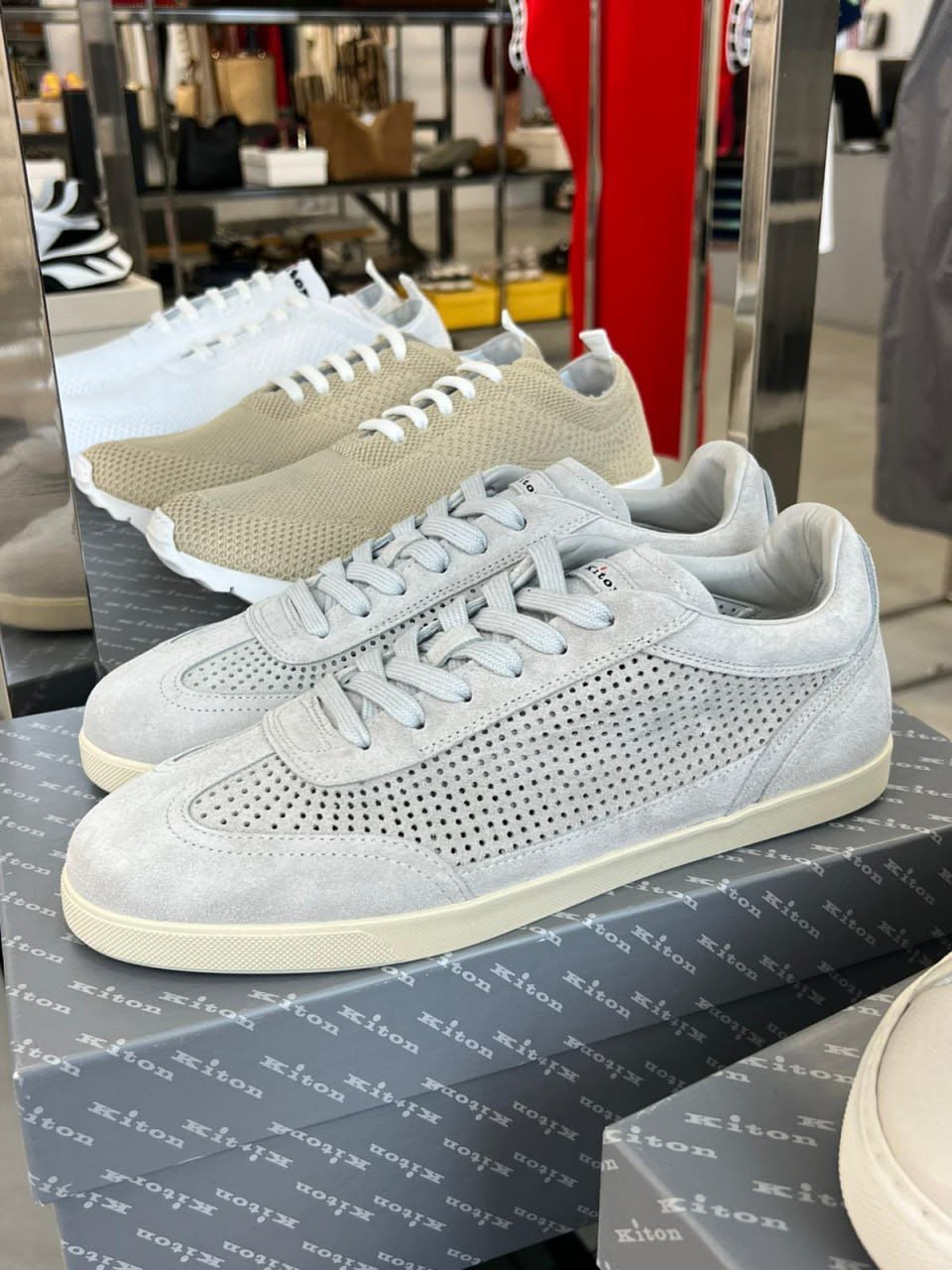 Perforated Suede Sneakers