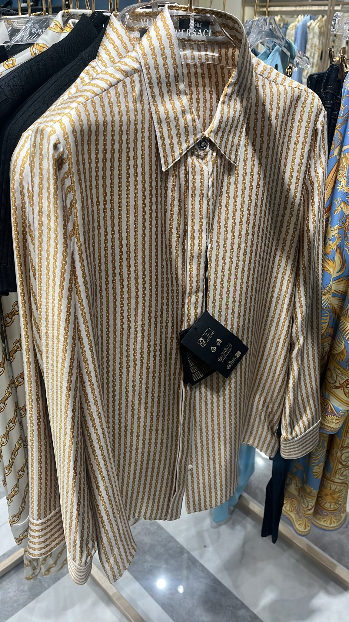 Chain Print Silk Shirt