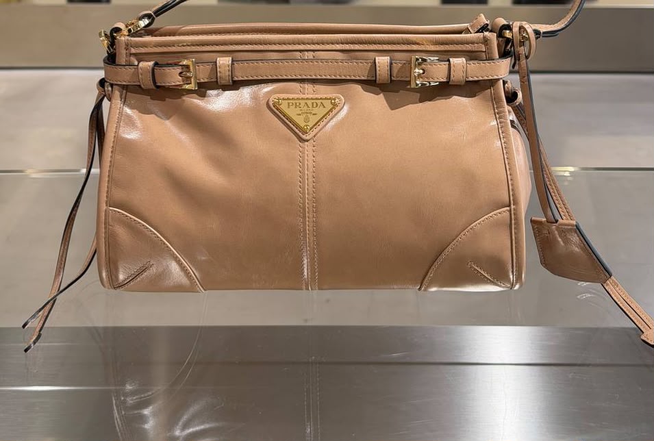 Buckle Leather Shoulder Bag