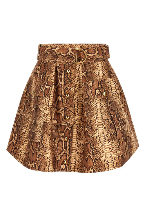 ZIMMERMANN 'Hypnotic Utility Mini' skirt For Women 53% silk, 47% cotton