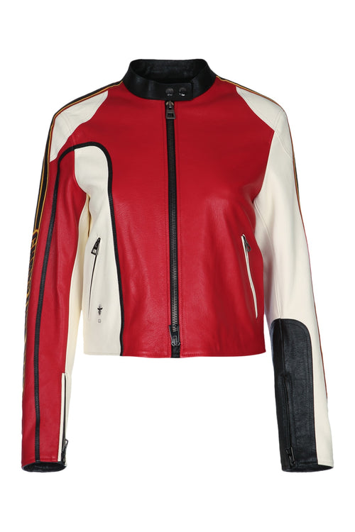 CHRISTIAN DIOR BIKER LEATHER ROSSO For Women BIKER LEATHER ROSSO