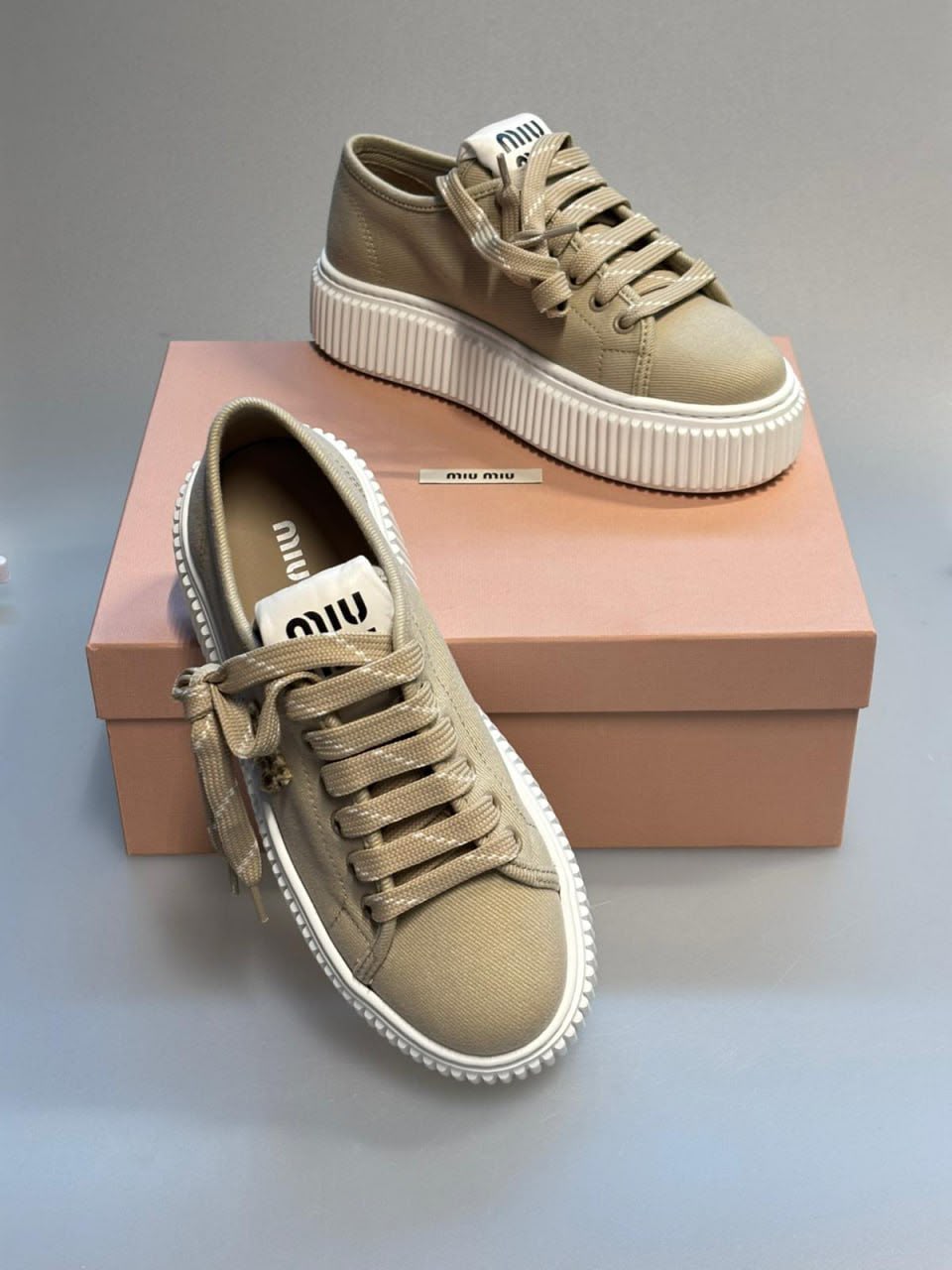 Technical Fabric and Suede Sneakers