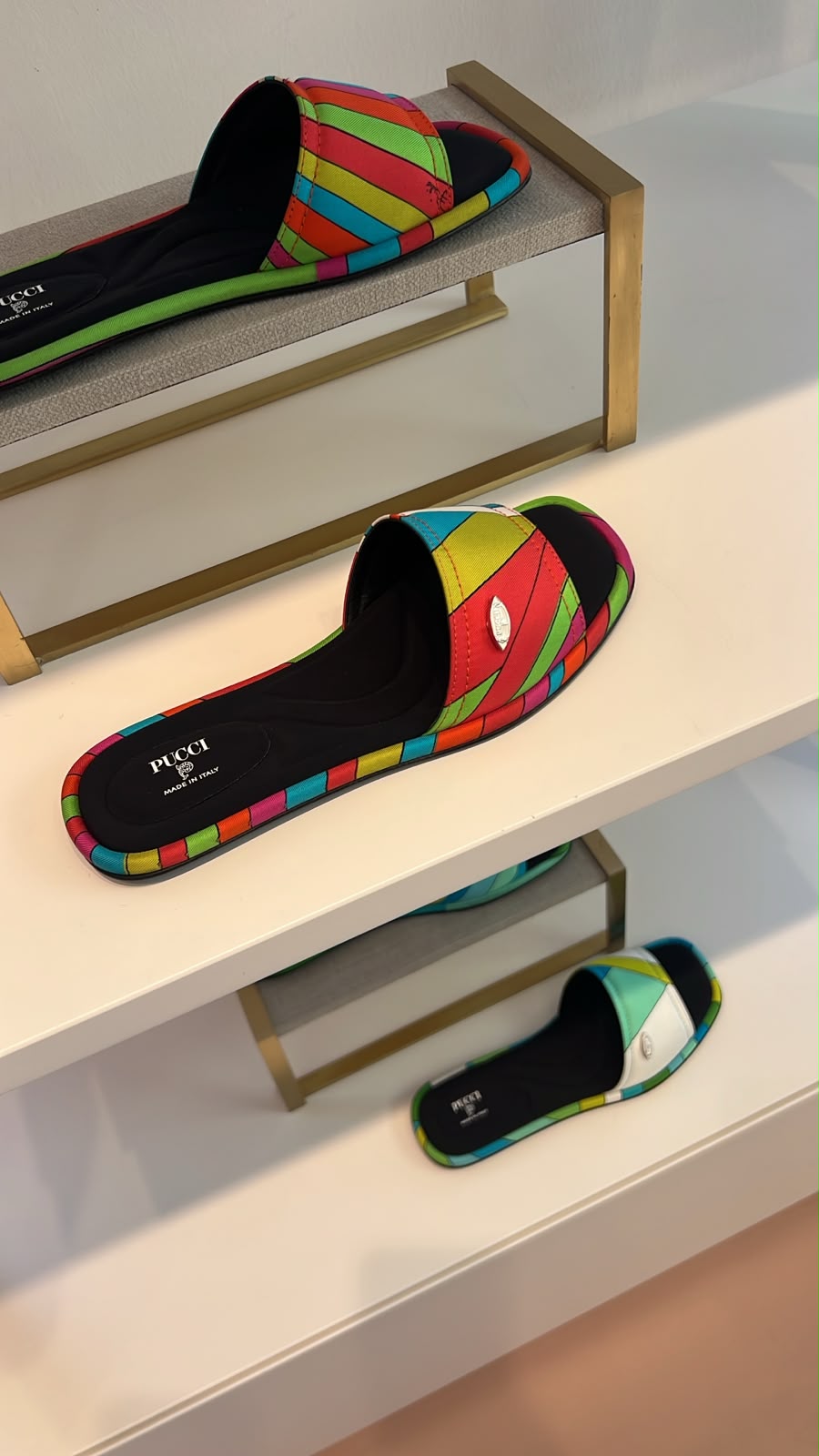 Pucci Printed Canvas Slides