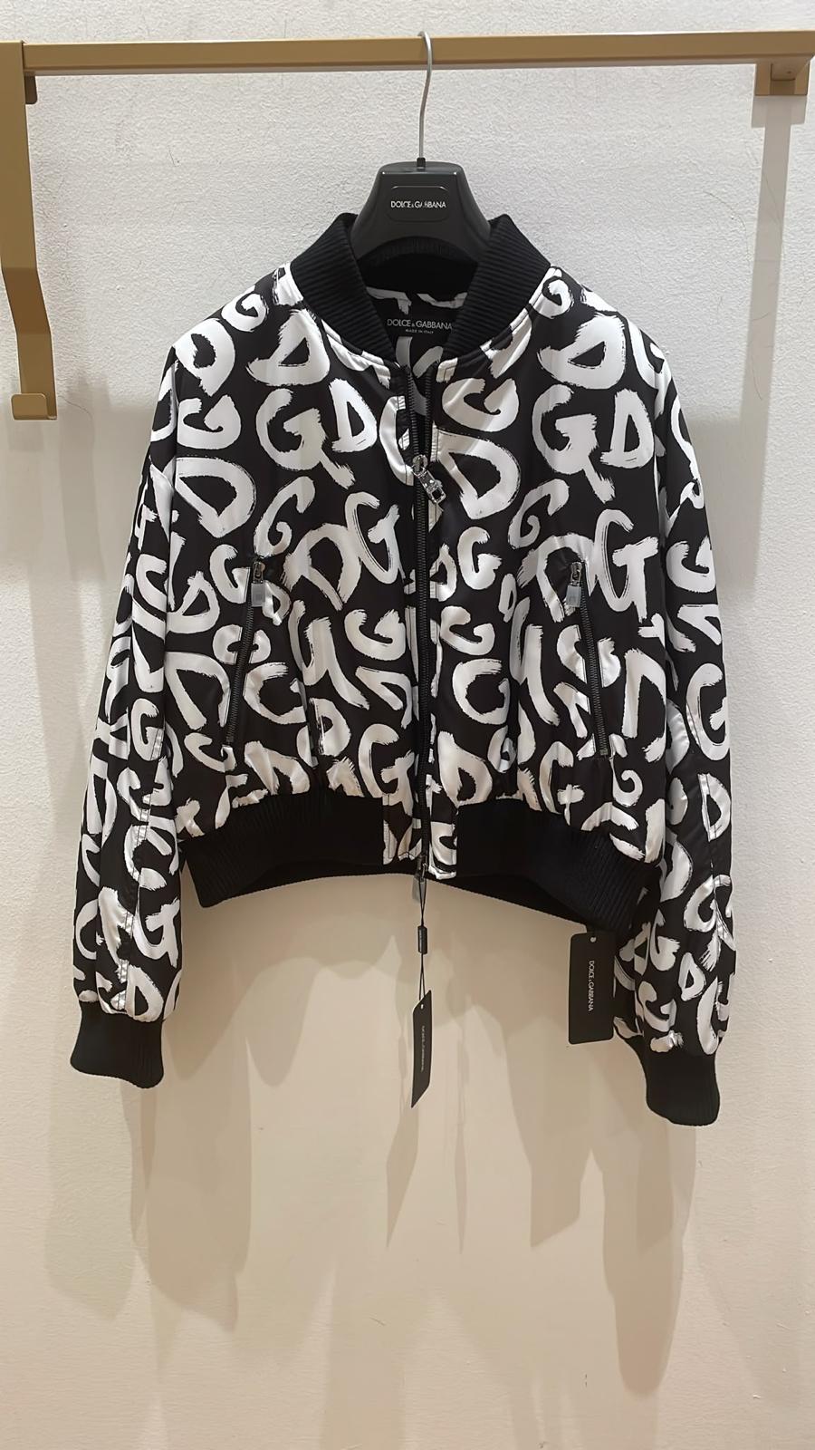DG Logo Print Bomber Jacket