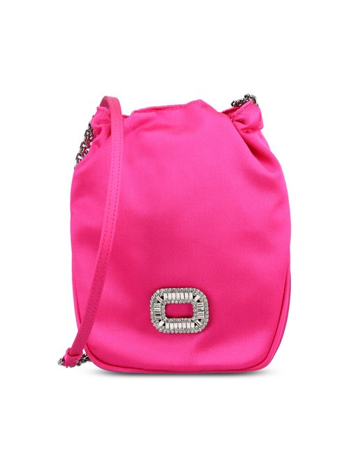 Broche Vivier Satin Bucket Bag