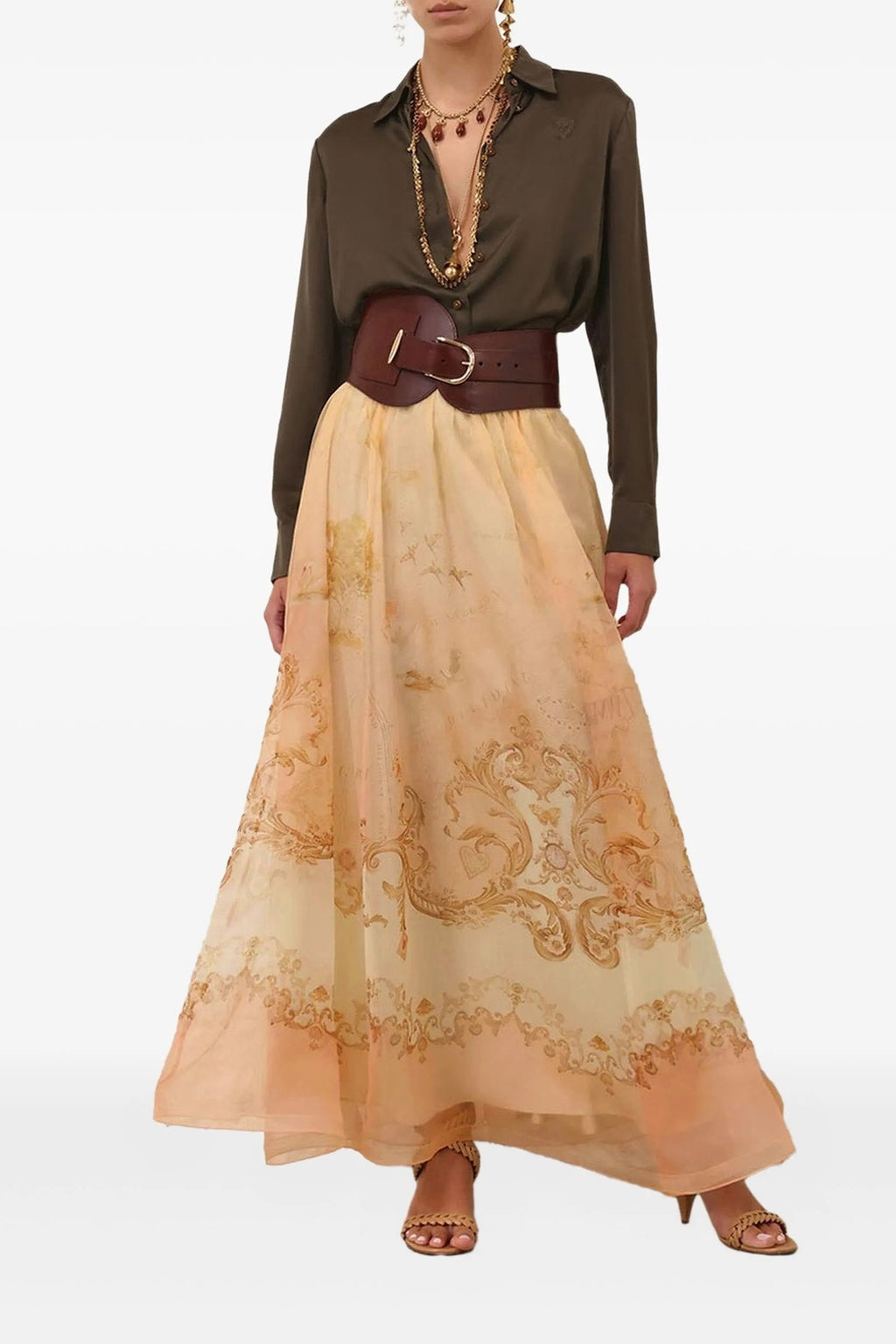 ZIMMERMANN 'Hypnotic Organza Maxi' skirt For Women 100% silk