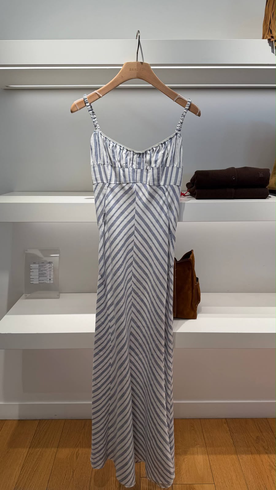 Striped Ruched Cami Dress