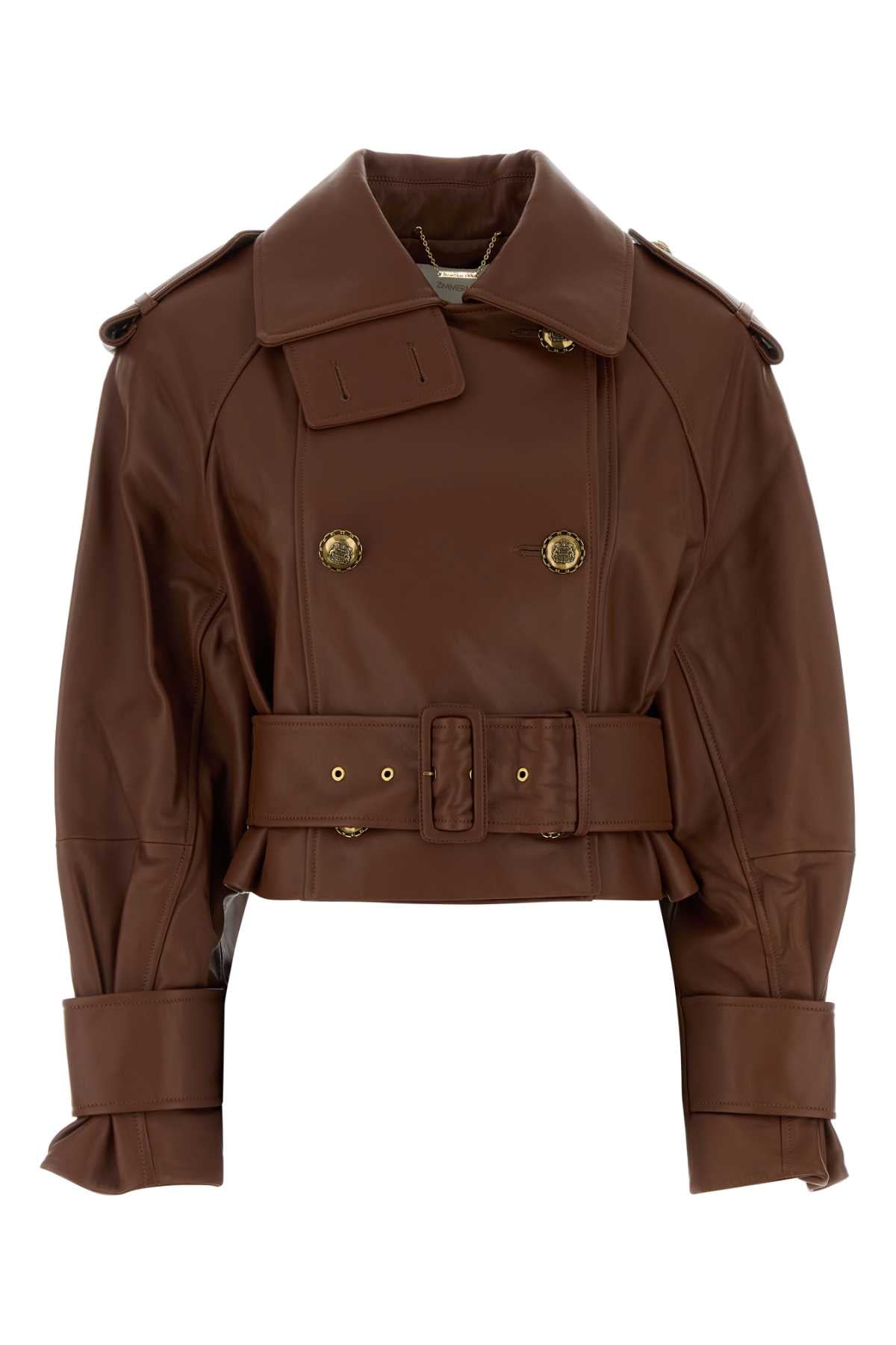 ZIMMERMANN HYPNOTIC LEATHER CROP TRENCH