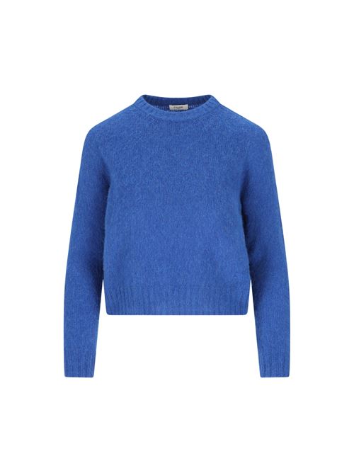 Crew Neck Sweater in Brushed Wool
