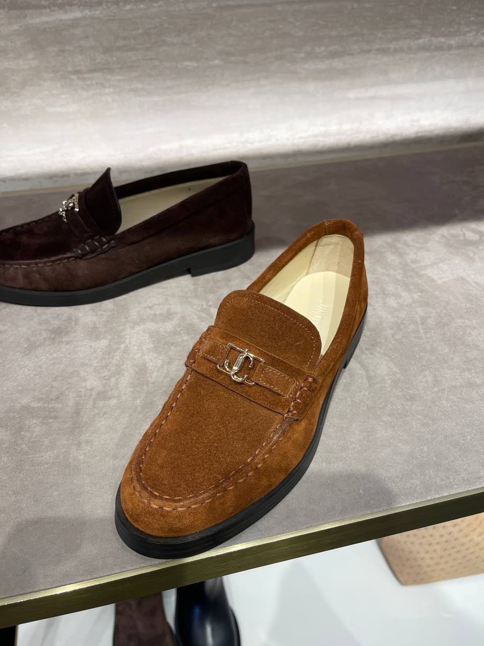 JC Monogram Suede Loafer