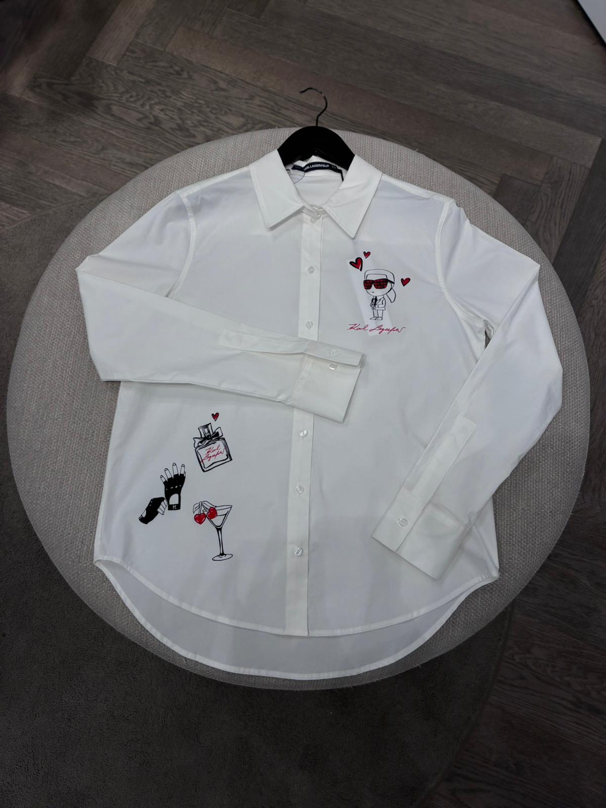 Karl Lagerfeld Ikonik Graphic Poplin Shirt