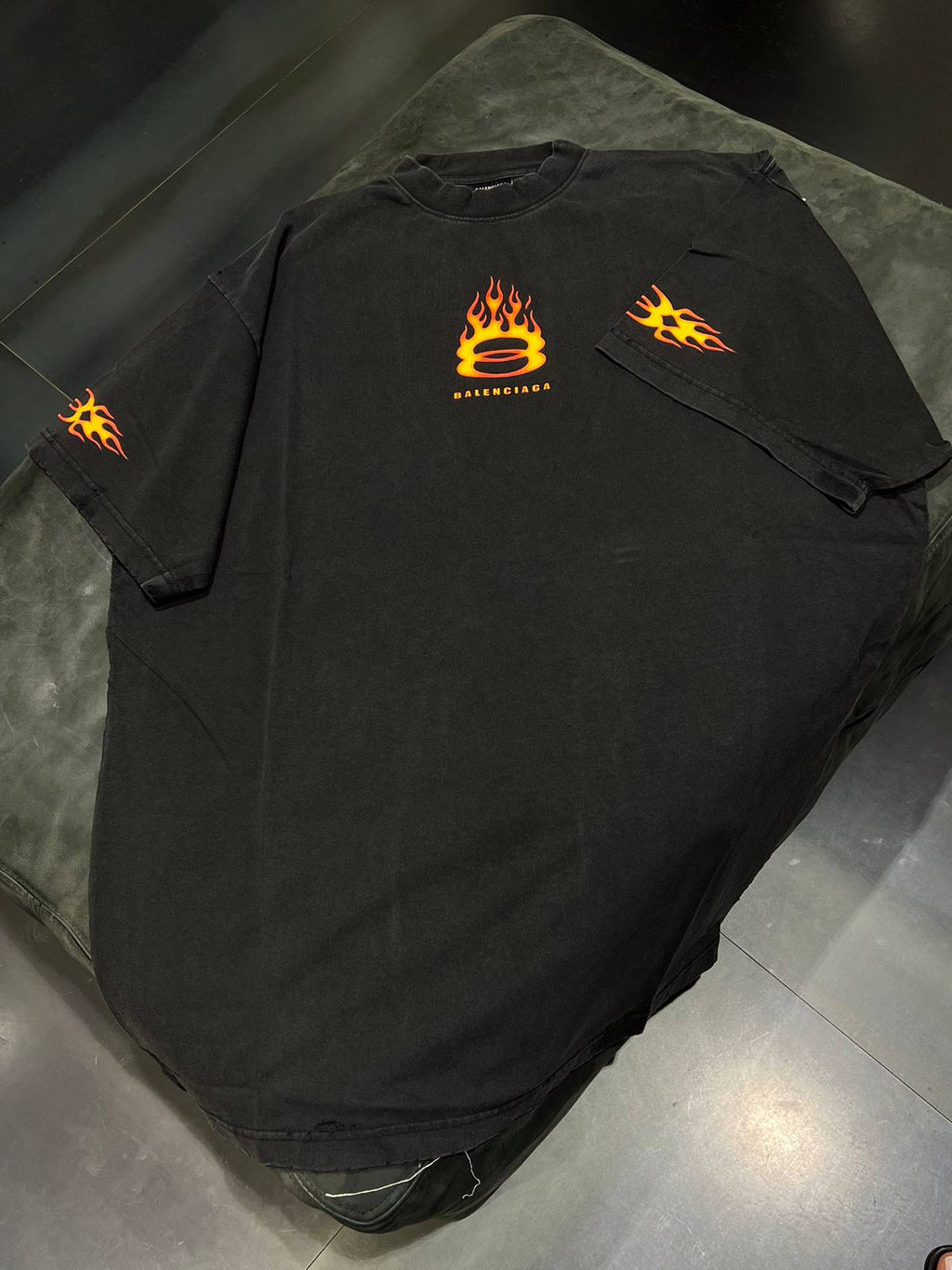 Vintage Flame Print T-Shirt