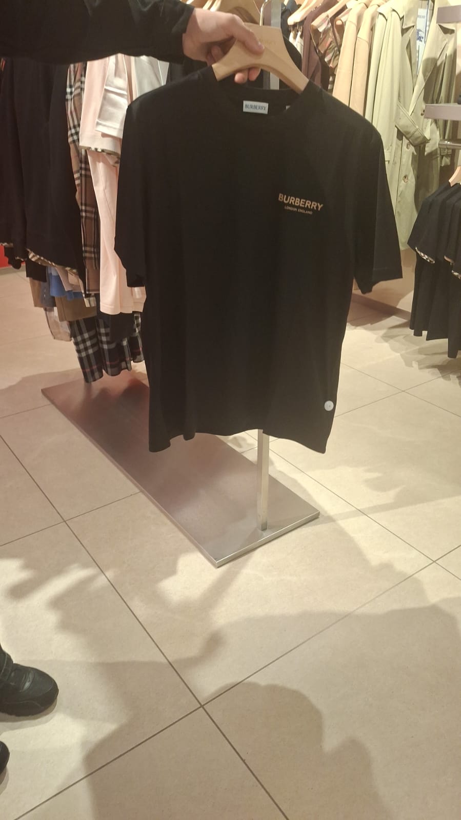 Check Placket Cotton Piqué Polo Shirt
