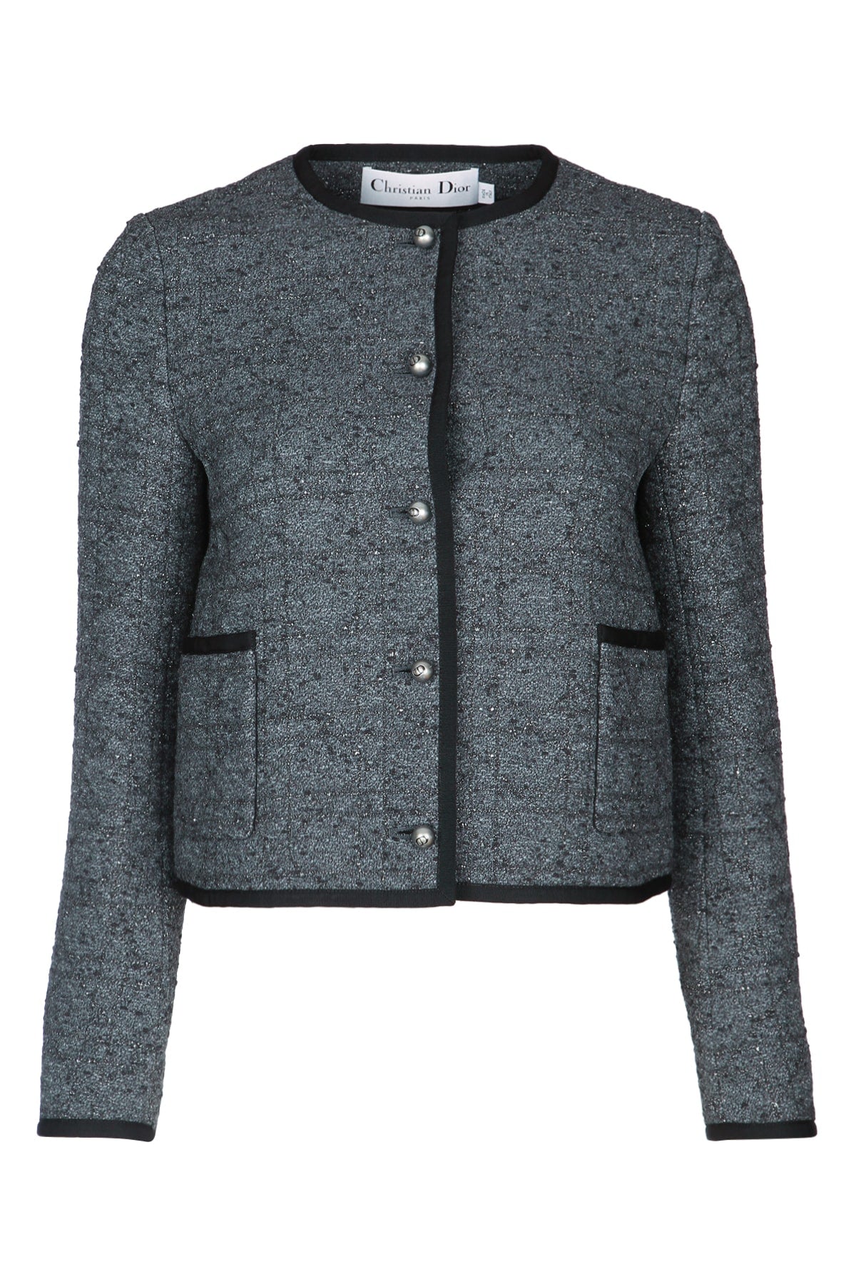 CHRISTIAN DIOR TWEED CANNAGE ARGENT