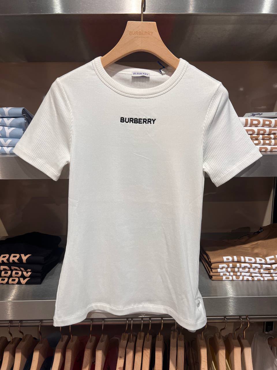 Ribbed Cotton Logo T-shirt