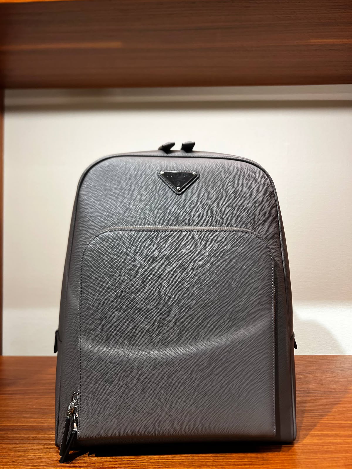 Saffiano Leather Backpack