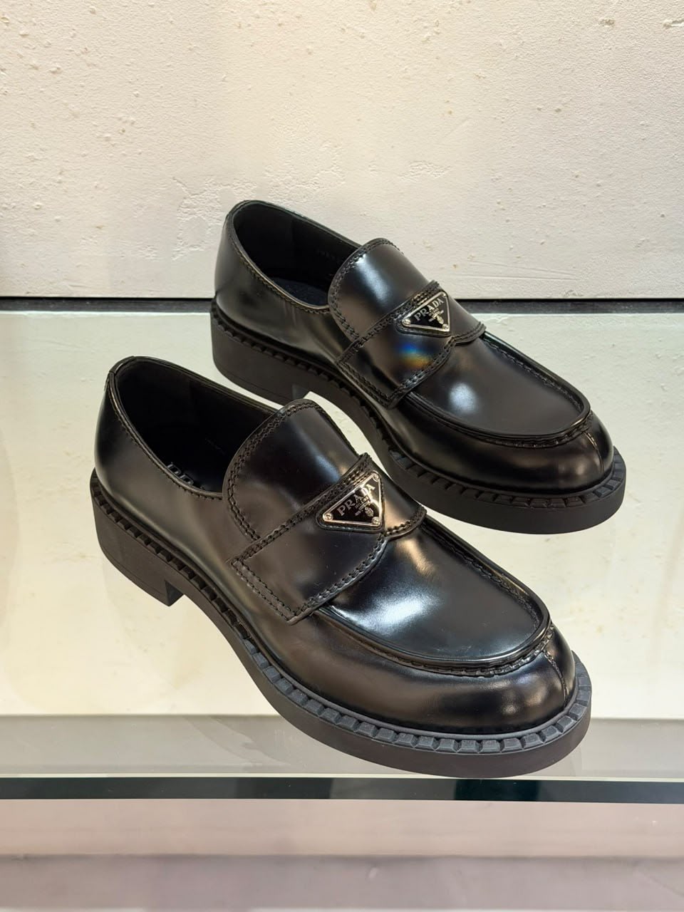 Brushed Leather Loafers